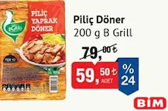 B GRİLL PİLİÇ DÖNER 200 G